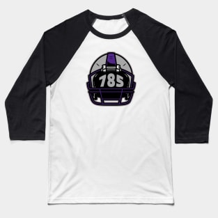 Retro Football Helmet 785 Area Code Manhattan Kansas Football Baseball T-Shirt